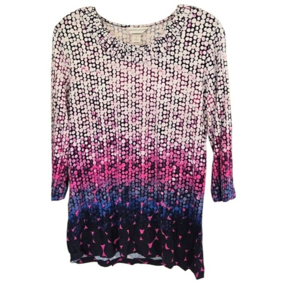 Christopher & Banks 3/4 Sleeve Knit Blouse - Picture 1 of 6